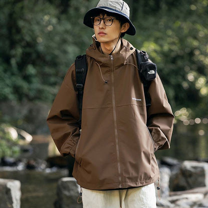 Windproof Trendy Raincoat Hooded Jacket