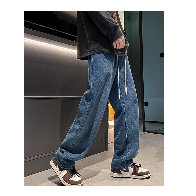 Casual Versatile Elastic Waist Denim Jeans