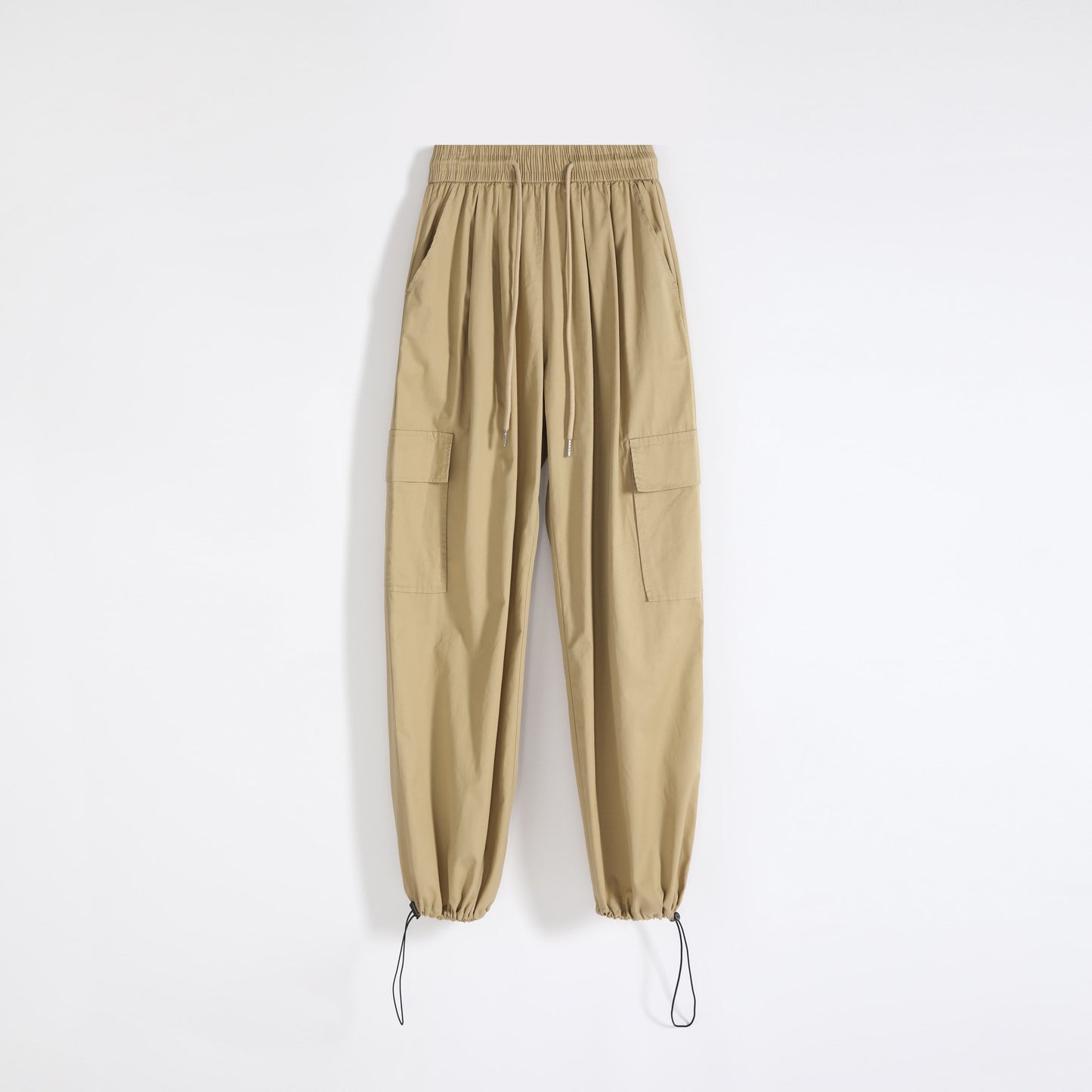 High-Waisted Straight Leg Quick-Drying Thin Sun Protection Drawstring Pants