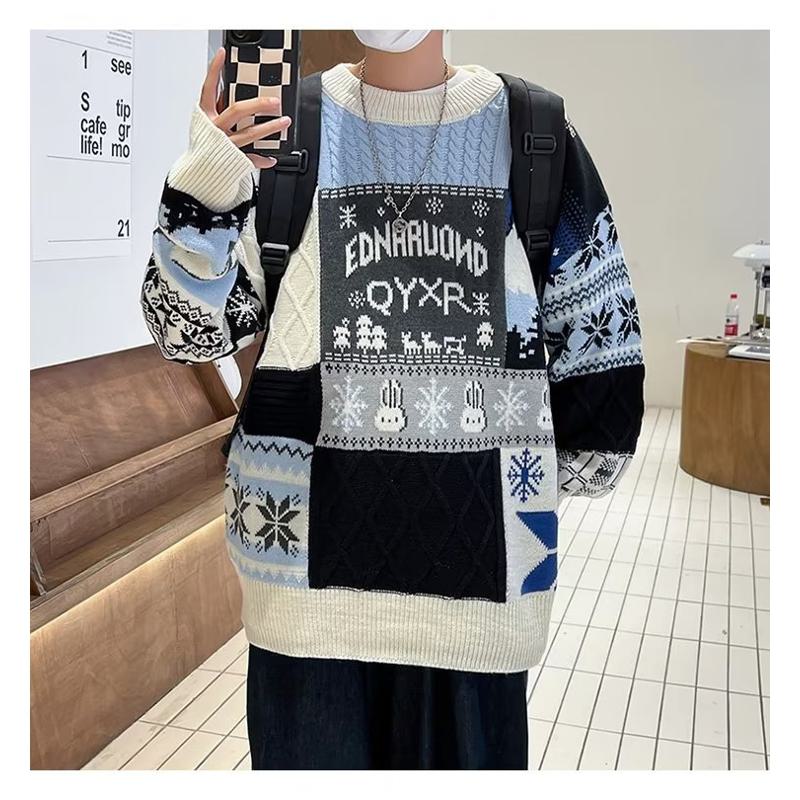 Round Neck Loose-Fit Lazy Knitted Sweater