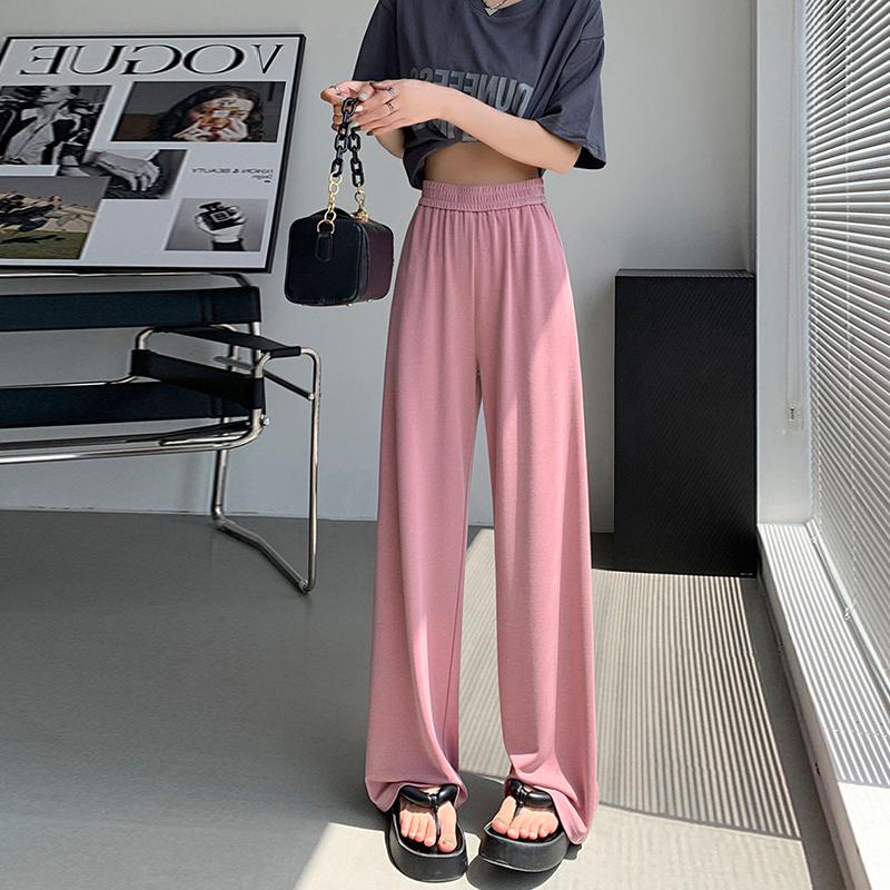Floor-Length Thin Casual Sun Protection Loose Fit Draping Straight Leg Pants