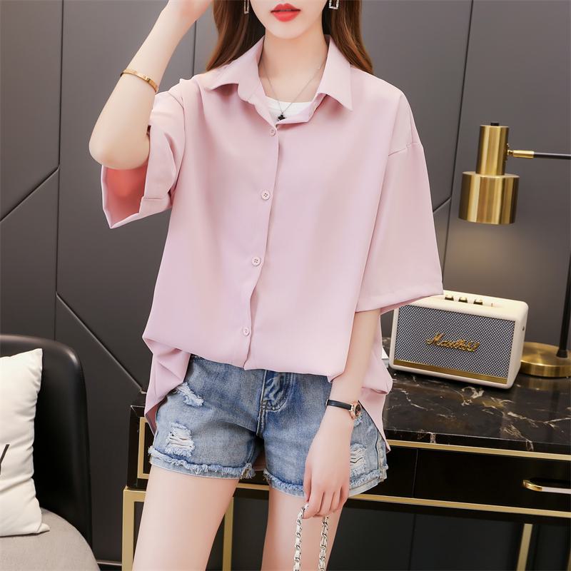 Solid Anti-Aging Petite Casual Shirt