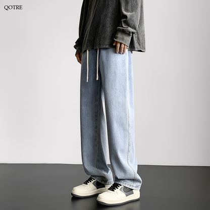 Street Style Straight Leg Versatile Jeans