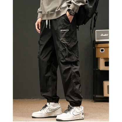 Casual Elasticity Tapered Thin Loose Fit Cargo Pants