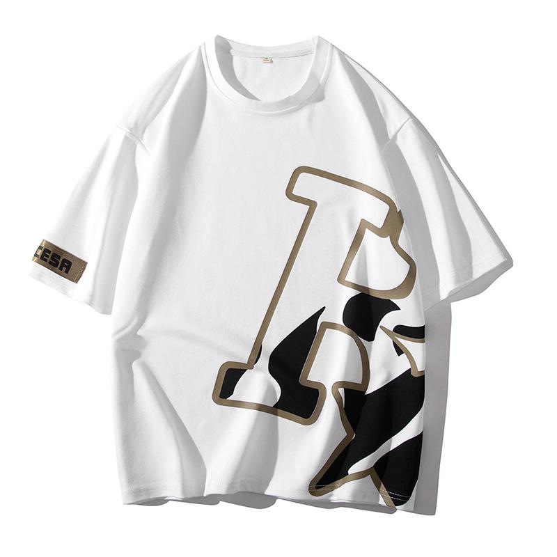 Elastisches, trendiges T-Shirt mit Rundhalsausschnitt und Buchstabenprint.