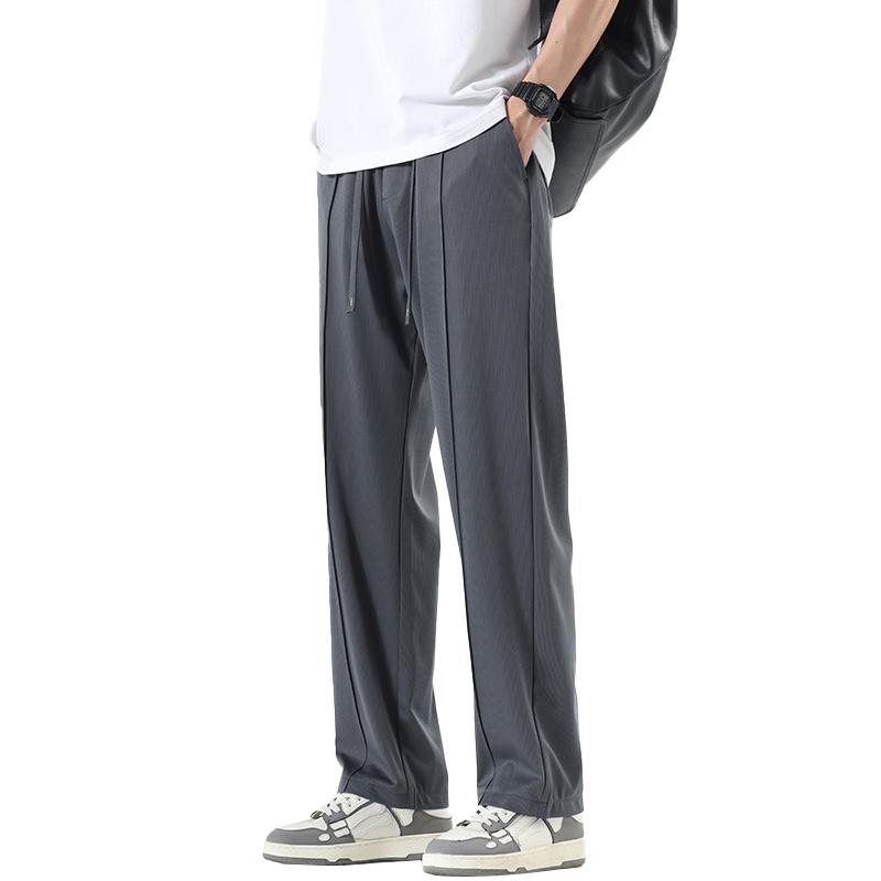 Knitted Comfortable Elastic Waist Loose Fit Pants