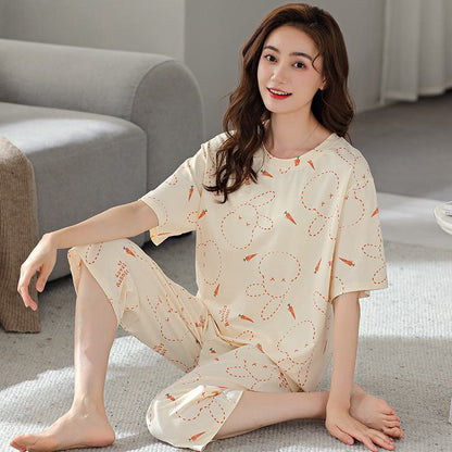 Bunny Round Neck Carrot Loose Fit Lounge Set