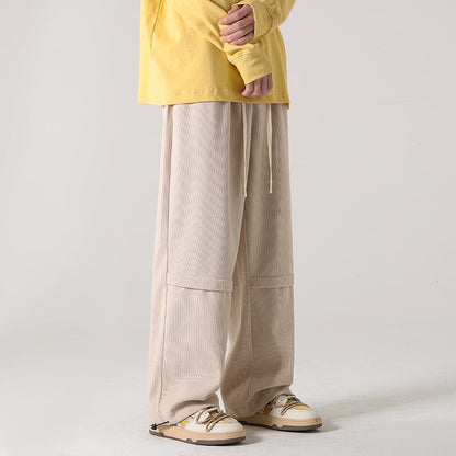Pantalon ample en velours côtelé rétro