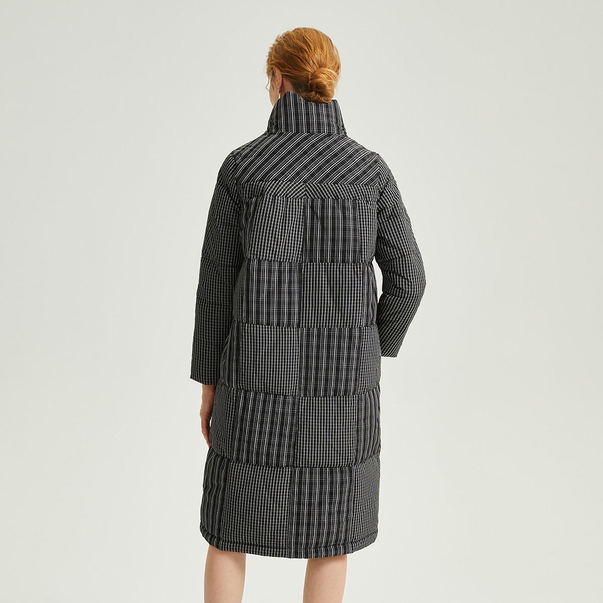 Knee-Length Straight Thickened Down Coat