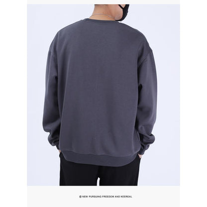 Plus Velvet Letter Loose Fit Trendy Thickened Plus Chic Versatile Sweatshirt