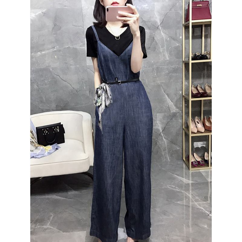 Denim Overalls Slimming Casual Chic Thin Jeans
