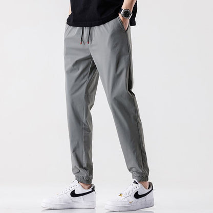 Silky Cropped Thickness Tapered Quick-Drying Pants
