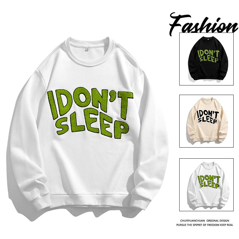 Round Neck Loose Fit Letter Print Sweatshirt