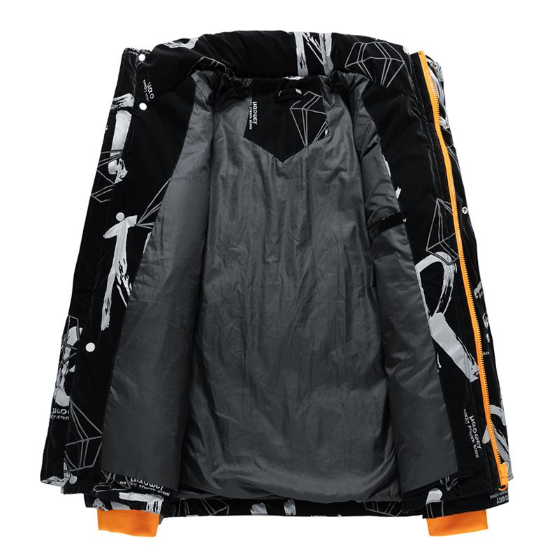 Waterproof Chic Printed Loose Fit Down Jacket