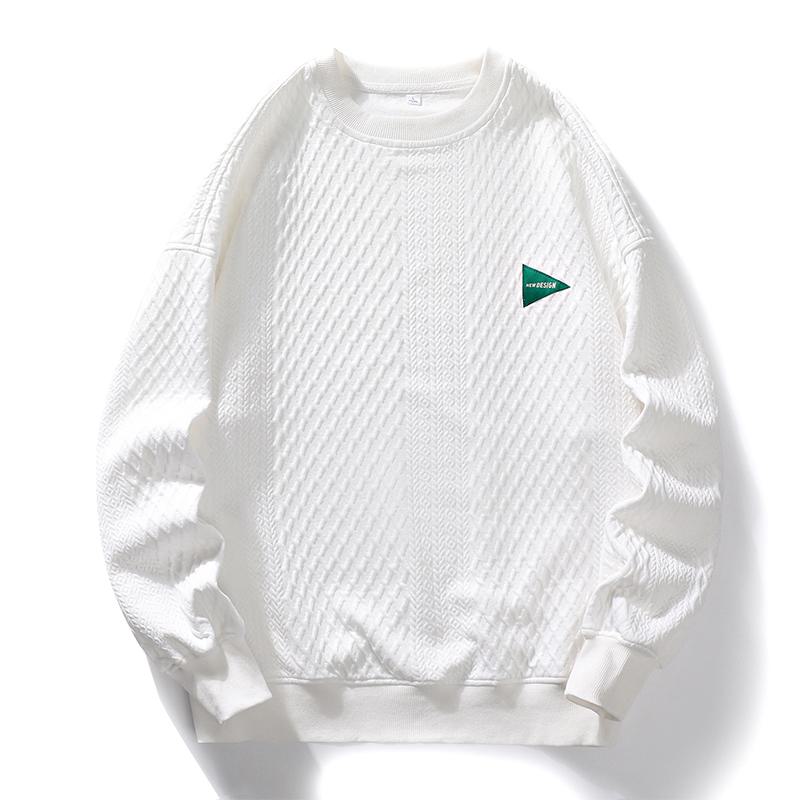 Sweatshirt mit fallenden Schultern und einfachen Patch-Details