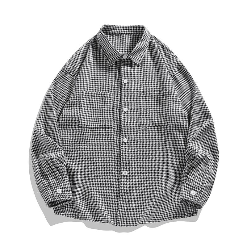 Plaid Trendy Casual Workwear Draping Long Sleeve Shirt