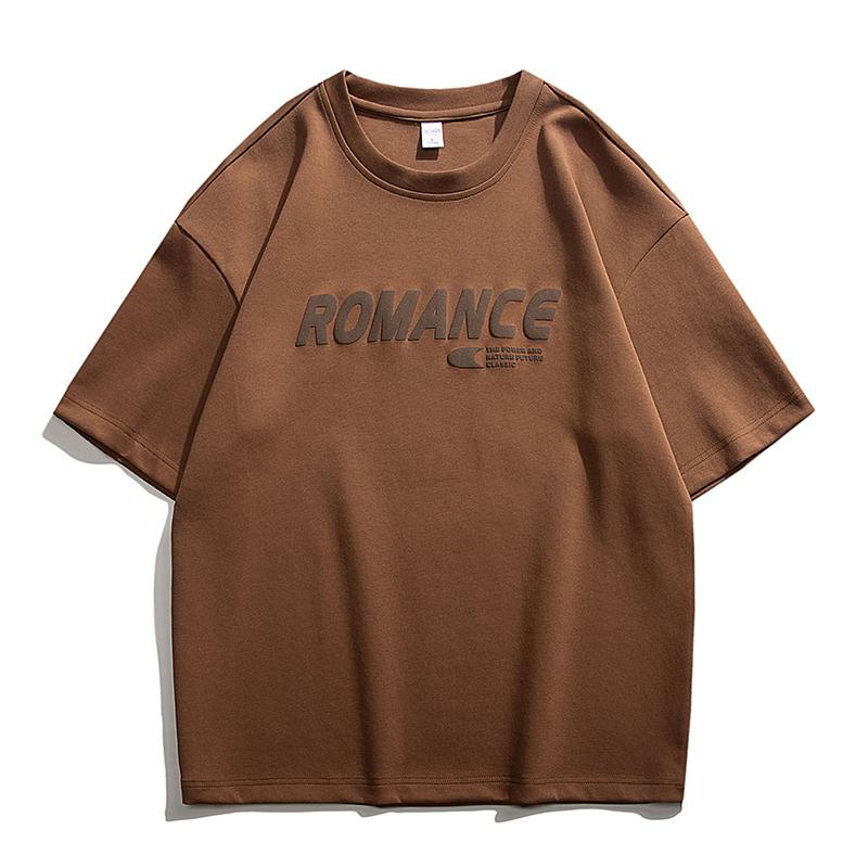 Cómoda camiseta de manga corta con cuello redondo, suave y versátil con estampado
