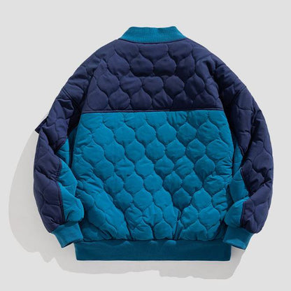 Quilted Thick Warmth Retro Casual Bomber Jacket