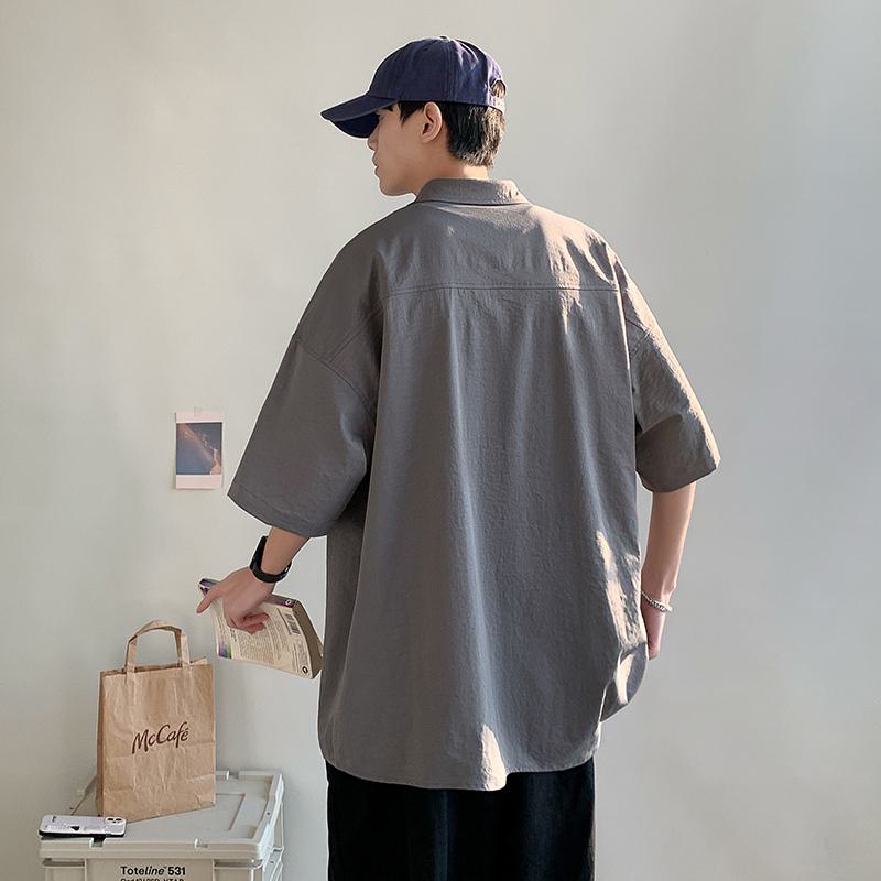 Workwear Trendy Simplicity Versatile Short Sleeve Shirt