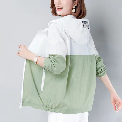 UV-Protective Casual Loose Fit Breathable Cropped Windbreaker