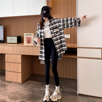 Anti-Aging Sun Protection Pure Cotton Casual Chic Plaid Shirt