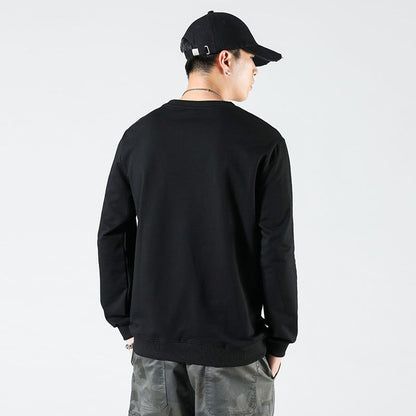 Versatile Loose Fit Round Neck Trendy Casual Thin Sweatshirt