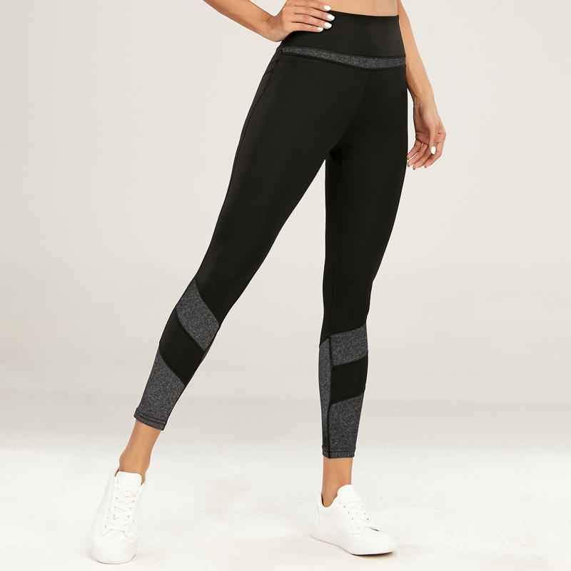 High-Waisted Yoga Tight-Fitting Sports Fitness Running Patchwork Sports Leggings