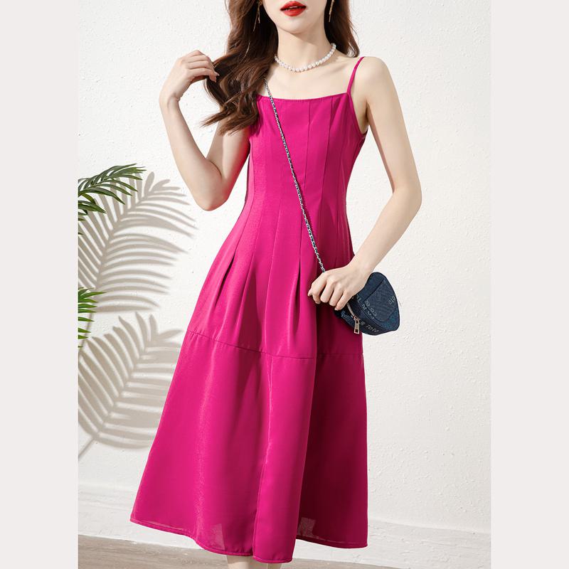Slimming A-Line French Style Cinched Waist Dress