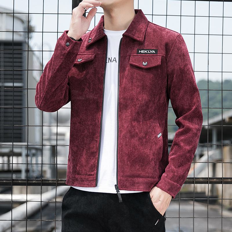 Trendy Workwear Style Casual Corduroy Jacket