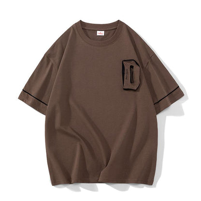Vielseitiges, lockeres T-Shirt mit kurzen Ärmeln aus reiner Baumwolle.