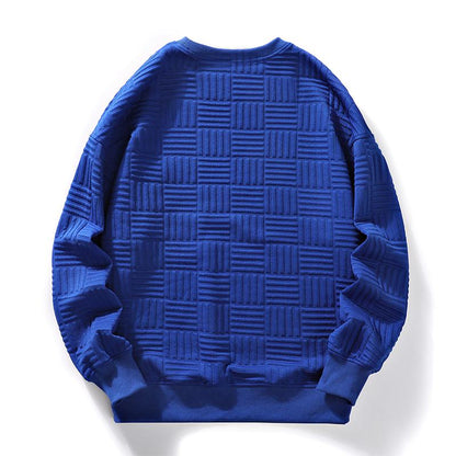 Sweatshirt deux pièces faux avec détails de patchs et coupe ample en velours.