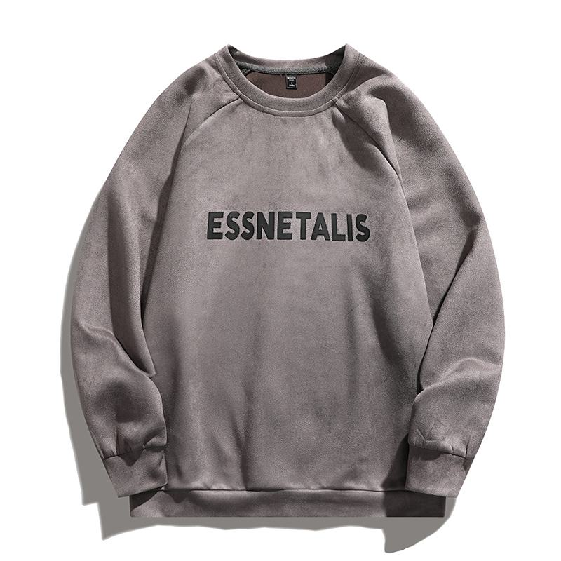 Sweatshirt en similicuir avec motif de lettres, simple et polyvalent