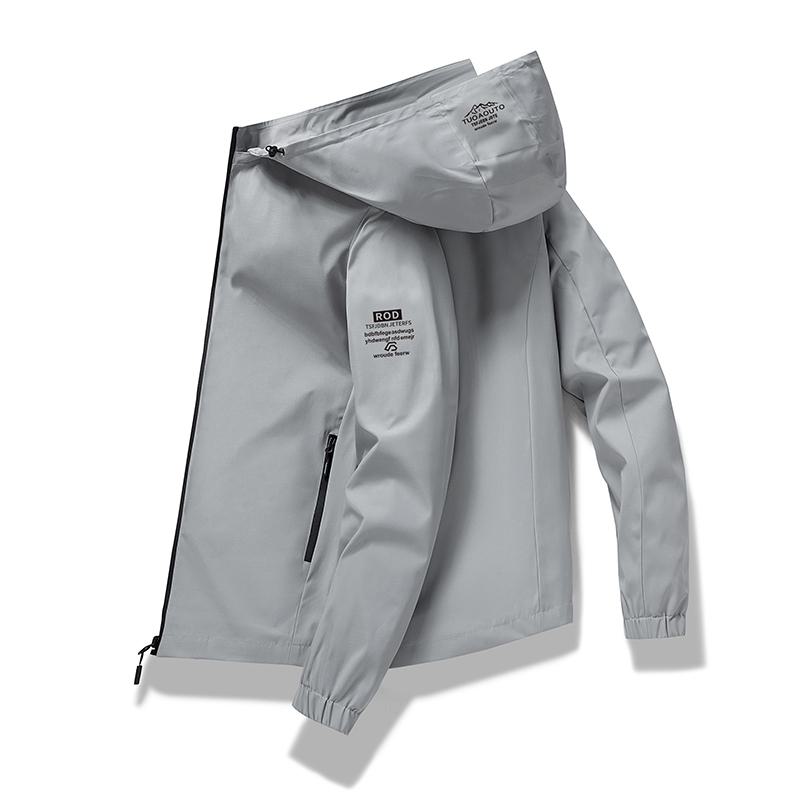 Casual Loose Fit Versatile Raincoat Hooded Jacket