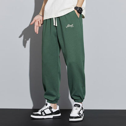 Tapered Strick-Sport-Sweatpant mit elastischem Bund