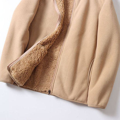 معطف فلانيل مكون من طبقتين سميكة