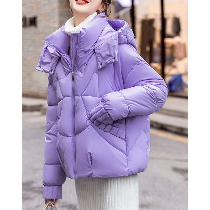 Cropped Windproof Thickened Puffer Jacket