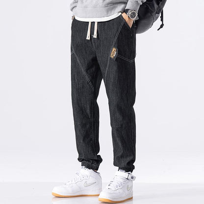 Tapered Loose Fit Retro Patchwork Street Style Jeans