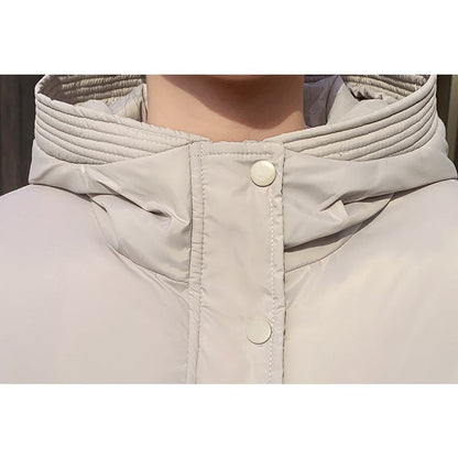 Hooded Zipper Cropped Puffer Jacket