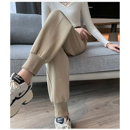 Pantalones deportivos rectos de ajuste amplio y adelgazantes para tallas grandes