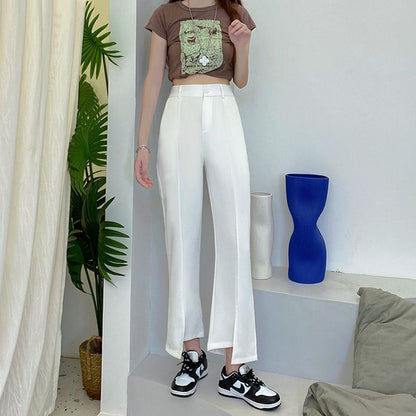 Pantalones simétricos con pliegues divididos