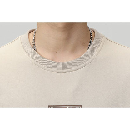 Sweat-shirt ample à encolure ras du cou et imprimé Simplicity