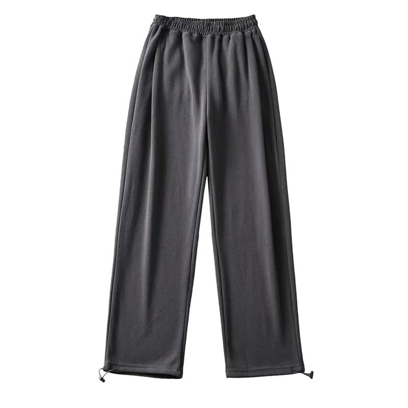 Casual Loose Fit Hip-Hop Plush Floor-Length Pants