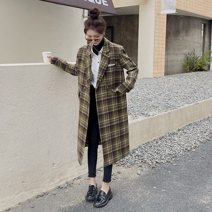 Thickened Knee-Length Slim-Fit Style Overcoat