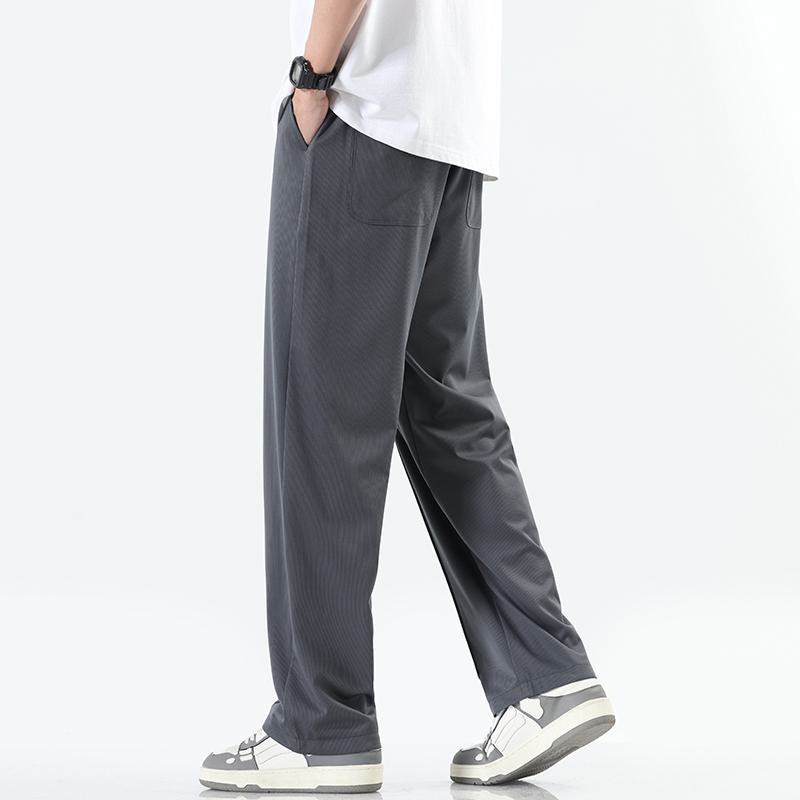 Pantalones de punto cómodos de cintura elástica y corte holgado