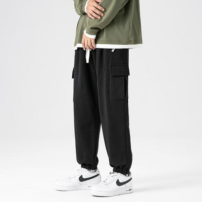 Trendy Knitted Tapered Loose Fit Drawstring Pants