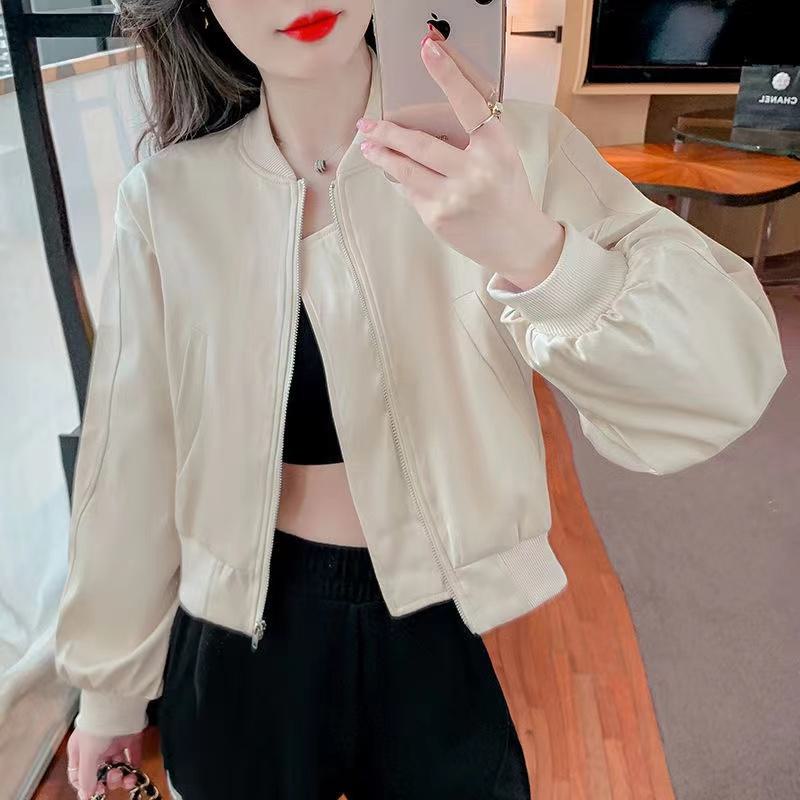 Loose Fit Niche Cropped Bomber Jacket