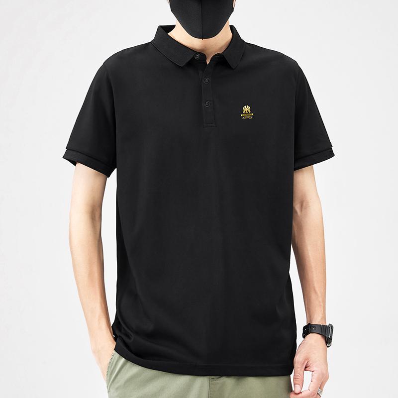 Lässiges Business-Poloshirt mit kurzem Ärmel und glänzendem Seidenglanz