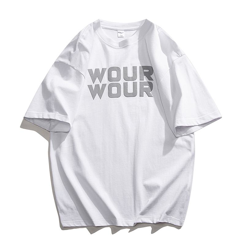 Bequemes, Weiches, Vielseitiges Rundhals-T-Shirt mit Einfachem Buchstaben-Print