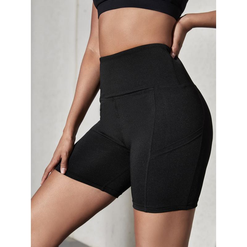 High-Waisted Quick-Drying Yoga Sports Fitness Pocket Sports Shorts