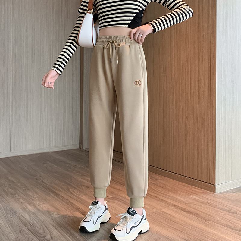 Pantalones deportivos rectos de corte holgado y adelgazantes para tallas grandes